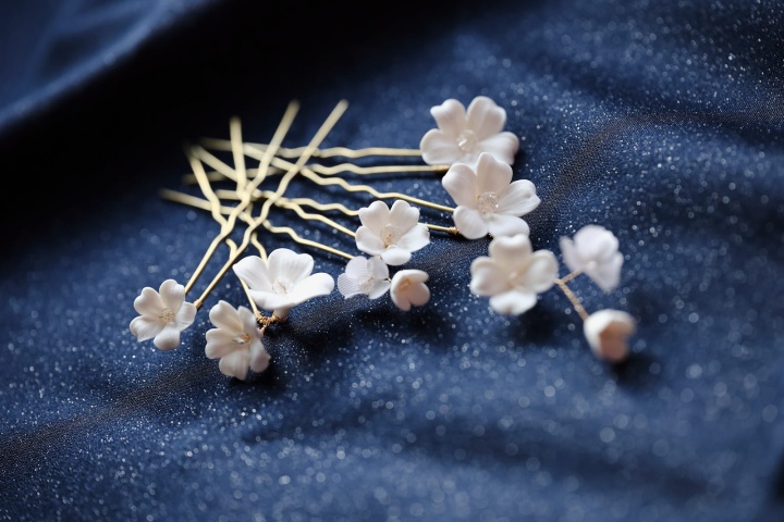 wsuwki do włosów ślubne z kwiatami