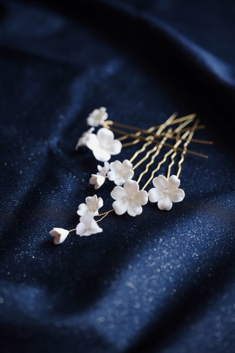 wsuwki do włosów ślubne z kwiatami