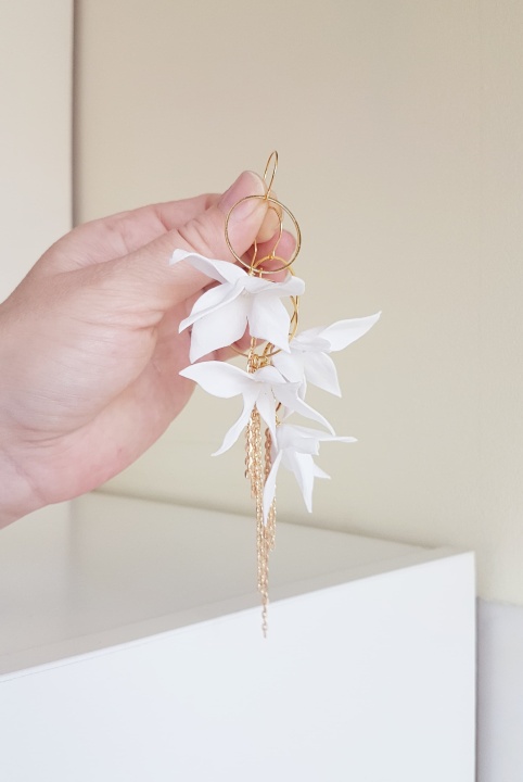 kolczyki ślubne boho