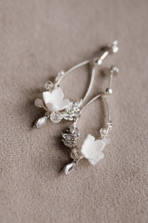 klipsy ślubne małe z cyrkoniami