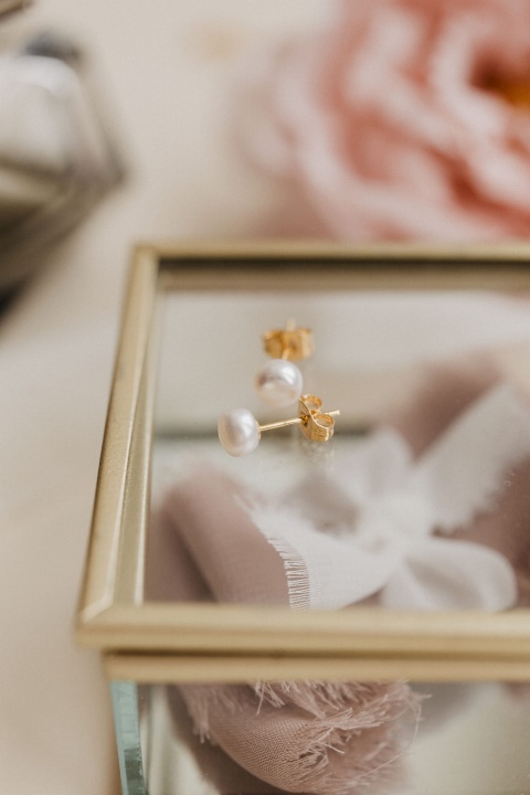 kolczyki sztyfty perła