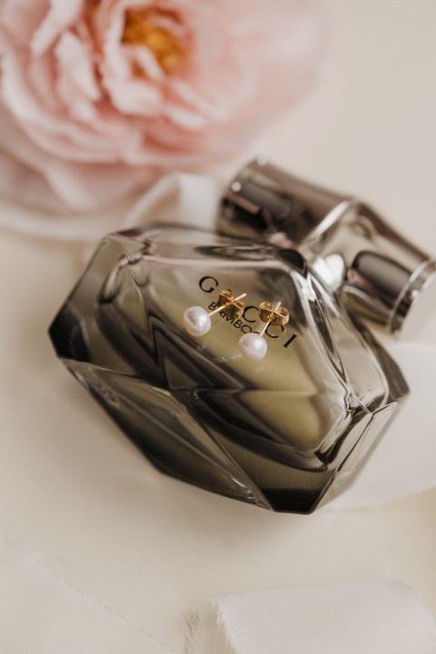 kolczyki sztyfty perła srebro 925