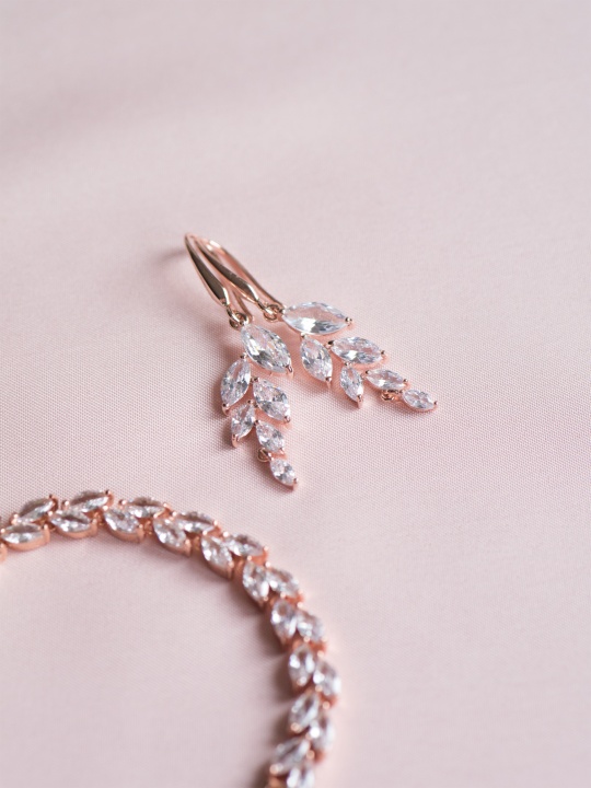 rose gold biżuteria ślubna