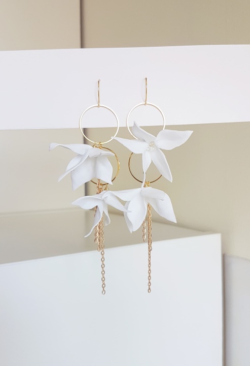 kolczyki ślubne boho