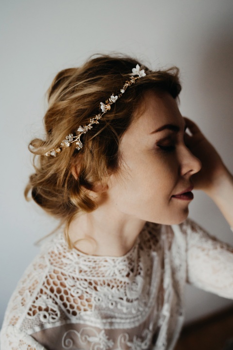 opaska ślubna do włosów