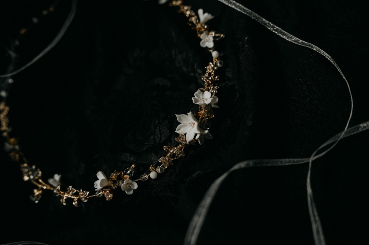 opaska ślubna do włosów