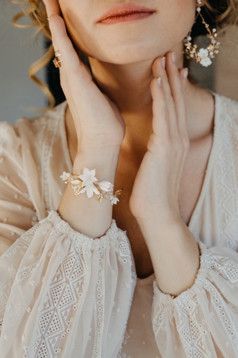 kolczyki ślubne boho