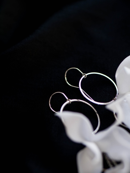 kolczyki ślubne kwiaty