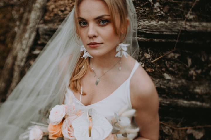 kolczyki ślubne boho