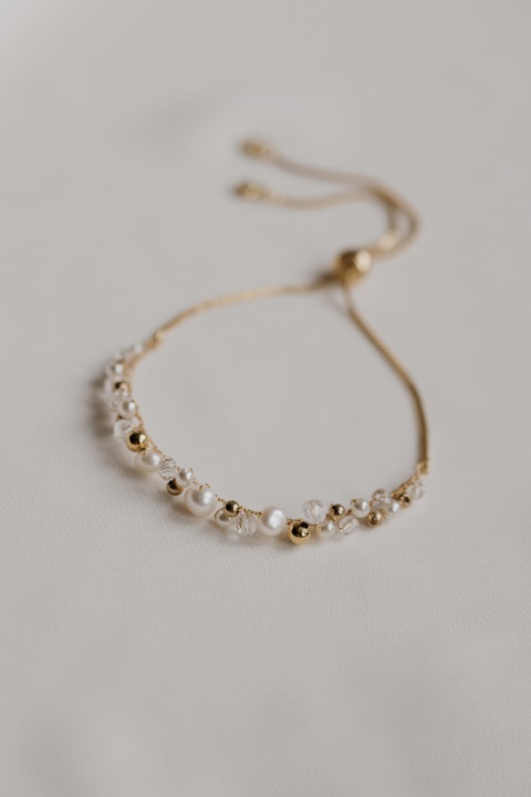 bransoletka złota z perłami ślub Fabia - A dream twig