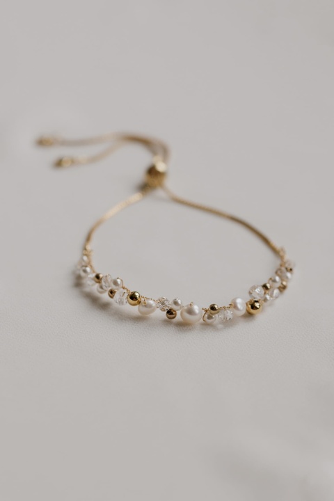 bransoletka złota z perłami ślub Fabia - A dream twig